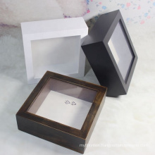 wood baby keepsake clay handprint shadow box photo frame